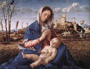 BELLINI, Giovanni Madonna of the Meadow (Madonna del prato) gh oil painting on canvas